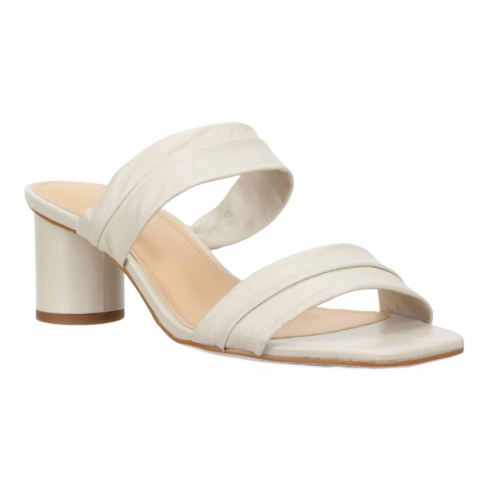 NEW BRUNO MENEGATTI women's victoria leather slide sandal in off white